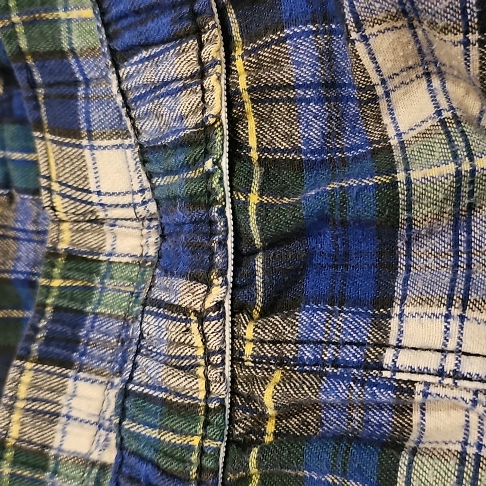 Boxers M Blue Green White Yellow Plaid Vintage - Picture 6 of 6